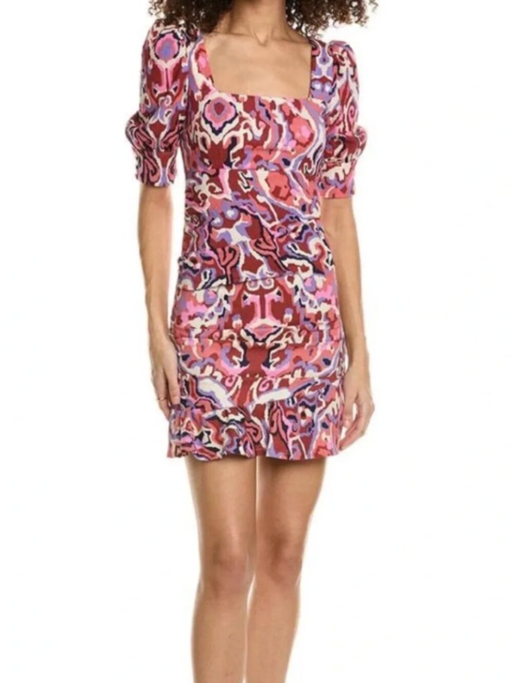 ba&sh Sody Mini Dress Terracotta Print Size M/2/US 6